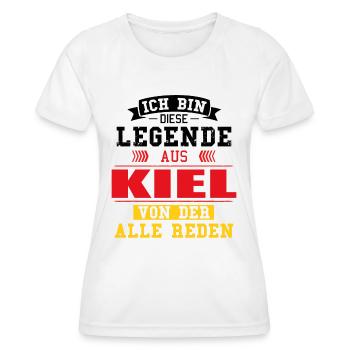 Stadt Kiel Deutschland Legende Spruch - Frauen Funktions-T-Shirt - Weiß - Vorne - AI Model Female 172 dark (172cm)