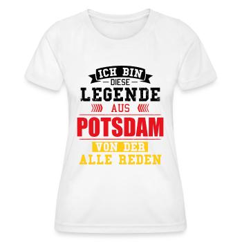 Stadt Potsdam Deutschland Legende Spruch - Frauen Funktions-T-Shirt - Weiß - Vorne - AI Model Female 172 dark (172cm)