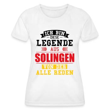 Stadt Solingen Deutschland Legende Spruch - Frauen Funktions-T-Shirt - Weiß - Vorne - AI Model Female 172 dark (172cm)