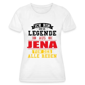 Stadt Jena Deutschland Legende Spruch - Frauen Funktions-T-Shirt - Weiß - Vorne - AI Model Female 172 dark (172cm)