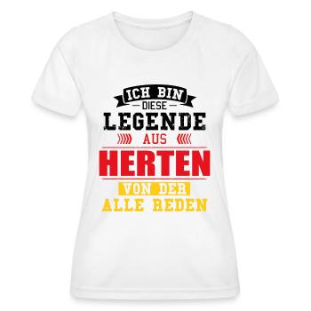 Stadt Herten Deutschland Legende Spruch - Frauen Funktions-T-Shirt - Weiß - Vorne - AI Model Female 172 dark (172cm)