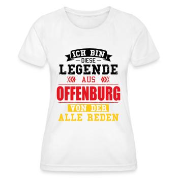 Stadt Offenburg Deutschland Legende Spruch - Frauen Funktions-T-Shirt - Weiß - Vorne - AI Model Female 172 dark (172cm)