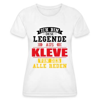 Stadt Kleve Deutschland Legende Spruch - Frauen Funktions-T-Shirt - Weiß - Vorne - AI Model Female 172 dark (172cm)