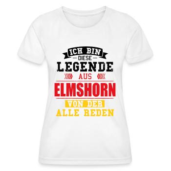 Stadt Elmshorn Deutschland Legende Spruch - Frauen Funktions-T-Shirt - Weiß - Vorne - AI Model Female 172 dark (172cm)