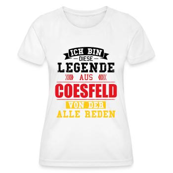 Stadt Coesfeld Deutschland Legende Spruch - Frauen Funktions-T-Shirt - Weiß - Vorne - AI Model Female 172 dark (172cm)