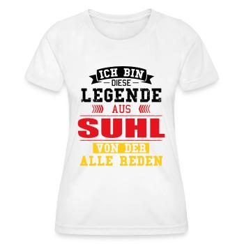 Stadt Suhl Deutschland Legende Spruch - Frauen Funktions-T-Shirt - Weiß - Vorne - AI Model Female 172 dark (172cm)