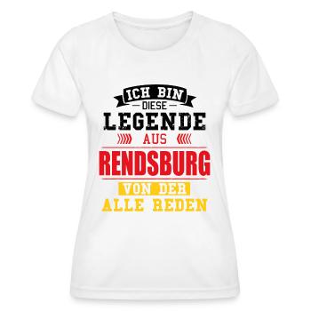 Stadt Rendsburg Deutschland Legende Spruch - Frauen Funktions-T-Shirt - Weiß - Vorne - AI Model Female 172 dark (172cm)