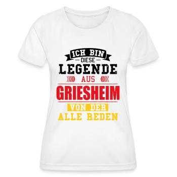 Stadt Griesheim Deutschland Legende Spruch - Frauen Funktions-T-Shirt - Weiß - Vorne - AI Model Female 172 dark (172cm)