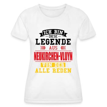 Stadt Neukirchen-Vluyn Deutschland Legende Spruch - Frauen Funktions-T-Shirt - Weiß - Vorne - AI Model Female 172 dark (172cm)