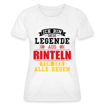 Stadt Rinteln Deutschland Legende Spruch - Frauen Funktions-T-Shirt - Weiß - Vorne - AI Model Female 172 dark (172cm)
