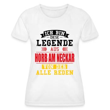 Stadt Horb am Neckar Deutschland Legende Spruch - Frauen Funktions-T-Shirt - Weiß - Vorne - AI Model Female 172 dark (172cm)
