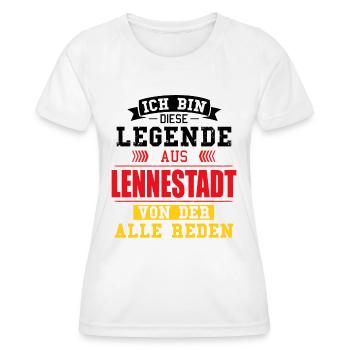 Stadt Lennestadt Deutschland Legende Spruch - Frauen Funktions-T-Shirt - Weiß - Vorne - AI Model Female 172 dark (172cm)