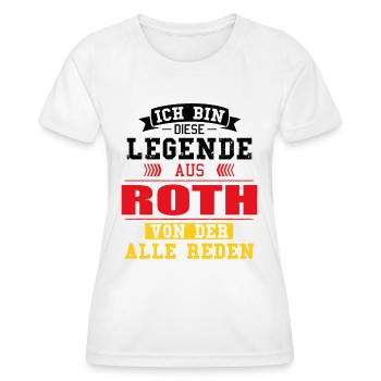 Stadt Roth Deutschland Legende Spruch - Frauen Funktions-T-Shirt - Weiß - Vorne - AI Model Female 172 dark (172cm)
