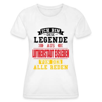 Stadt Lutherstadt Eisleben Deutschland Legende - Frauen Funktions-T-Shirt - Weiß - Vorne - AI Model Female 172 dark (172cm)