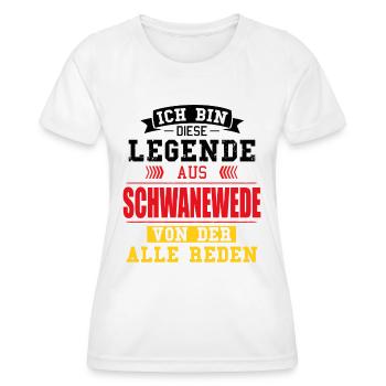 Stadt Schwanewede Deutschland Legende Spruch - Frauen Funktions-T-Shirt - Weiß - Vorne - AI Model Female 172 dark (172cm)