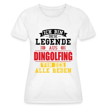 Stadt Dingolfing Deutschland Legende Spruch - Frauen Funktions-T-Shirt - Weiß - Vorne - AI Model Female 172 dark (172cm)