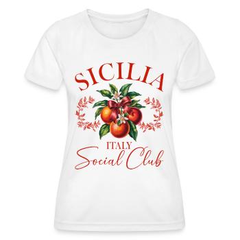 Italia Sicilia Donne Italiane - Maglietta sportiva per donna - bianco - Fronte - AI Model Female 172 dark (172cm)