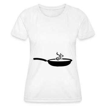 Pfanne Icon - Frauen Funktions-T-Shirt - Weiß - Vorne - AI Model Female 172 dark (172cm)