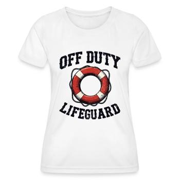 Sauveteur hors service Sauvetage aquatique Ventre - T-shirt sport Femme - blanc - Devant - AI Model Female 172 dark (172cm)