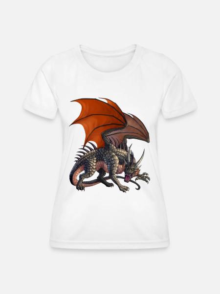 böser drache - Frauen Funktions-T-Shirt - Weiß