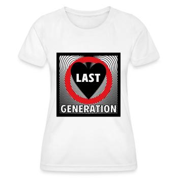 Letzte Generation - Stolz auf Klimaschutz - Frauen Funktions-T-Shirt - Weiß - Vorne - AI Model Female 172 dark (172cm)