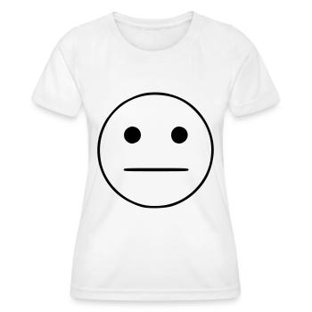 Emoji esquisse noir neutre - T-shirt sport Femme - blanc - Devant - AI Model Female 172 dark (172cm)