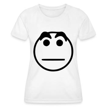 Emoji esquisse noir neutre - T-shirt sport Femme - blanc - Devant - AI Model Female 172 dark (172cm)