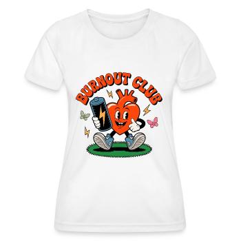 Burnout Club Heart Health Laughing Heart - Women's Functional T-Shirt - white - Front - AI Model Female 172 dark (172cm)