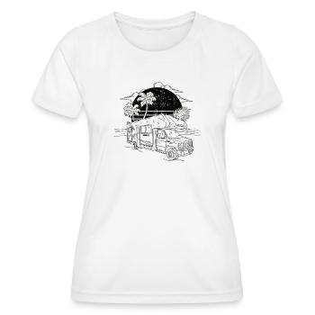 Camper Gift Idea Camping - T-shirt sport Femme - blanc - Devant - AI Model Female 172 dark (172cm)