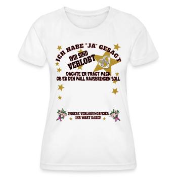 Hochzeit Zubehör Geschenkidee - Frauen Funktions-T-Shirt - Weiß - Vorne - AI Model Female 172 dark (172cm)