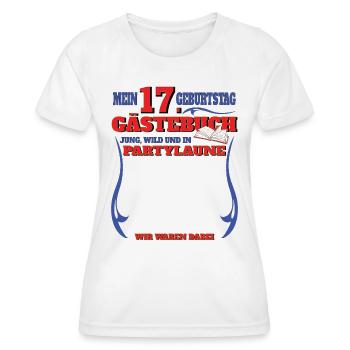 17th Birthday Girl & Boy Guestbook - Women's Functional T-Shirt - white - Front - AI Model Female 172 dark (172cm)