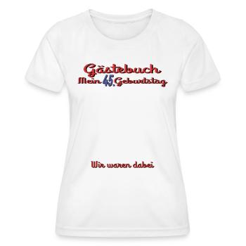 45. Geburtstag Mann und Frau Gästebuch - Frauen Funktions-T-Shirt - Weiß - Vorne - AI Model Female 172 dark (172cm)
