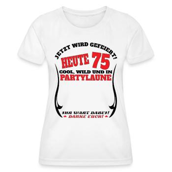 75e anniversaire homme et femme livre d’or - T-shirt sport Femme - blanc - Devant - AI Model Female 172 dark (172cm)