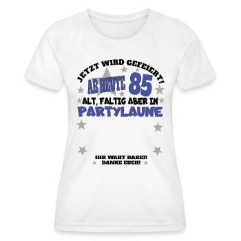 85th Birthday Man and Woman Guestbook - Women's Functional T-Shirt - white - Front - AI Model Female 172 dark (172cm)
