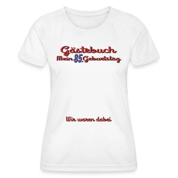 85th Birthday Man and Woman Guestbook - Women's Functional T-Shirt - white - Front - AI Model Female 172 dark (172cm)