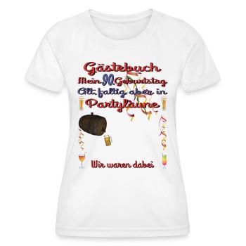 Livre d’or homme et femme 90e anniversaire - T-shirt sport Femme - blanc - Devant - AI Model Female 172 dark (172cm)