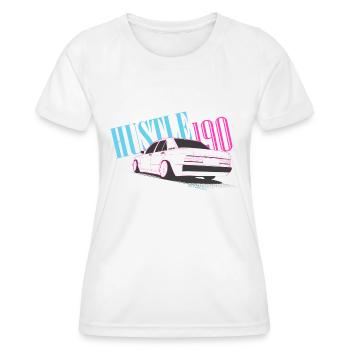 Hustle 190 - Frauen Funktions-T-Shirt - Weiß - Vorne - AI Model Female 172 dark (172cm)