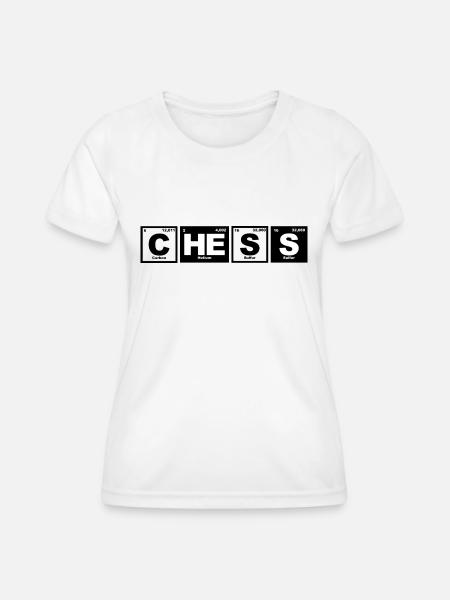 Chess - Periodic Table - Chemistry - Elements - Frauen Funktions-T-Shirt - Weiß