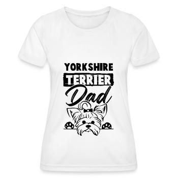 dad yorkshire terrier - Frauen Funktions-T-Shirt - Weiß - Vorne - AI Model Female 172 dark (172cm)