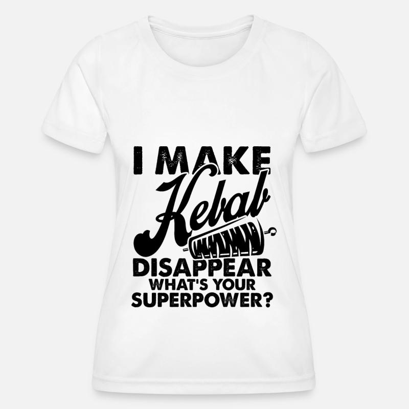 doner kebab - Women's Functional T-Shirt - white