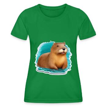 Biber süß - Frauen Funktions-T-Shirt - Kelly Green - Vorne - AI Model Female 172 dark (172cm)