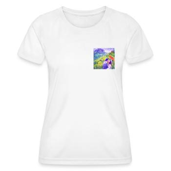 Kuss im Stil von Monet - Frauen Funktions-T-Shirt - Weiß - Vorne - AI Model Female 172 dark (172cm)