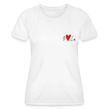 j'adore le patinage sur glace - T-shirt sport Femme - blanc - Devant - AI Model Female 172 dark (172cm)