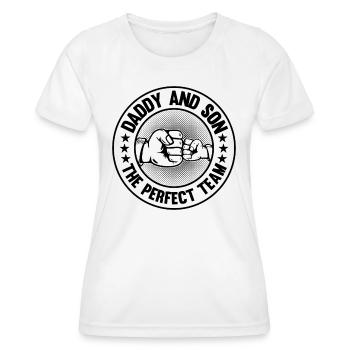Daddy And Son The Perfect Team - First Father's Da - Women's Functional T-Shirt - white - Front - AI Model Female 172 dark (172cm)
