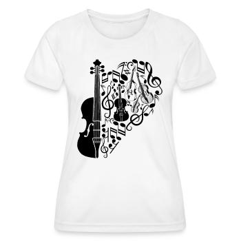 Double Bass Player - Double Bass Instrument - Frauen Funktions-T-Shirt - Weiß - Vorne - AI Model Female 172 dark (172cm)