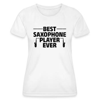 Meilleur joueur de saxophone de tous les temps Sax Musical - T-shirt sport Femme - blanc - Devant - AI Model Female 172 dark (172cm)