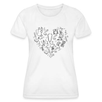 Doctor Heart Doctor Equipment Nurse Heart - Women's Functional T-Shirt - white - Front - AI Model Female 172 dark (172cm)