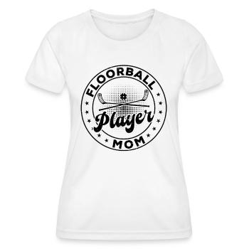 Maman joueuse de floorball - T-shirt sport Femme - blanc - Devant - AI Model Female 172 dark (172cm)