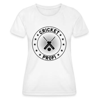 Cricket Professional - Jeu de cricket de cricket Cricketer - T-shirt sport Femme - blanc - Devant - AI Model Female 172 dark (172cm)
