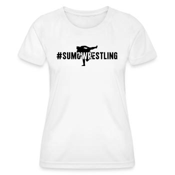 #sumoWrestling - Lutteur de sumo - T-shirt sport Femme - blanc - Devant - AI Model Female 172 dark (172cm)
